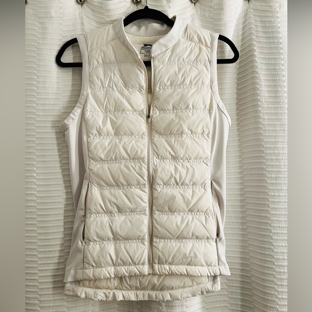 Slazenger white gold puffer vest